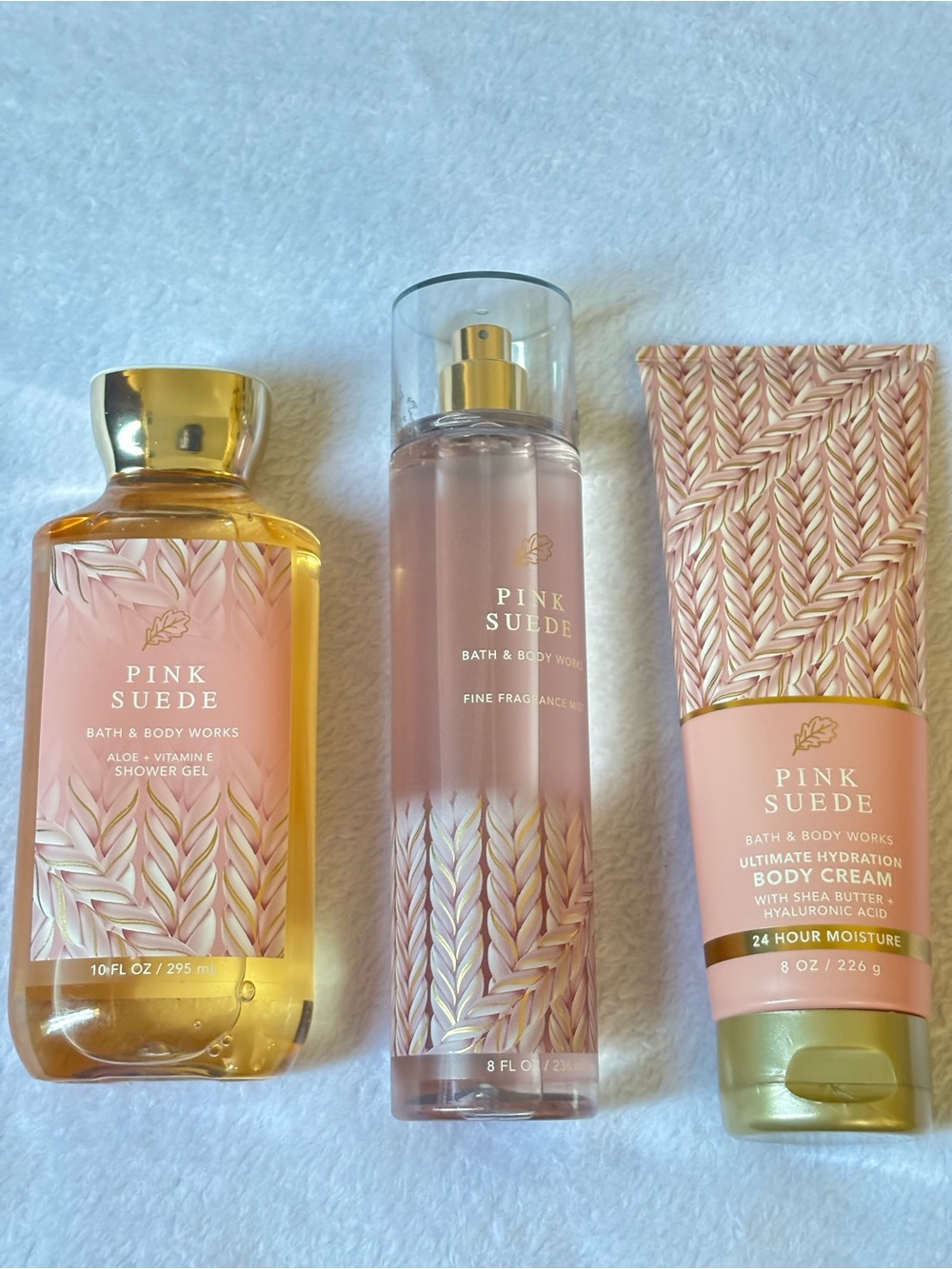 NWT Bath & Body Works Pink Suede Bundle!